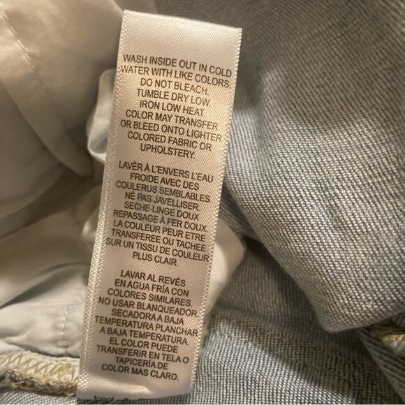 Frame - Le Garcon Mid-Rise Boyfriend Jean in Light Blue Overturn-size 25 - Picture 7 of 14